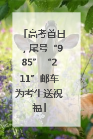高考首日，尾号“985”“211”邮车为考生送祝福