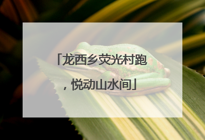 龙西乡荧光村跑，悦动山水间