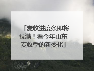 麦收进度条即将拉满！看今年山东麦收季的新变化