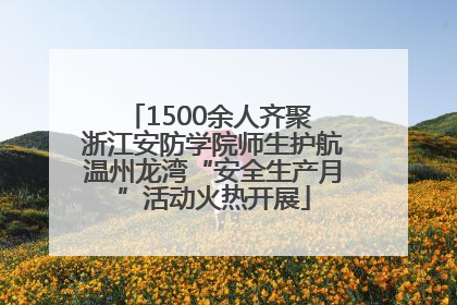 1500余人齐聚 浙江安防学院师生护航温州龙湾“安全生产月”活动火热开展