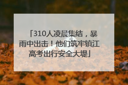 310人凌晨集结，暴雨中出击！他们筑牢镇江高考出行安全大堤