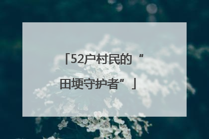 52户村民的“田埂守护者”