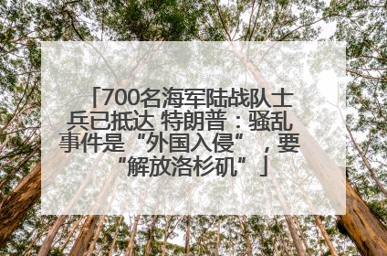 700名海军陆战队士兵已抵达 特朗普：骚乱事件是“外国入侵”，要“解放洛杉矶”
