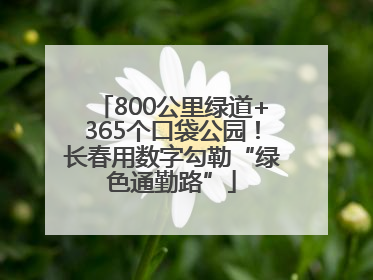 800公里绿道+365个口袋公园！长春用数字勾勒“绿色通勤路”